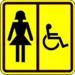 Табличка 150Х150 "Туалет для инвалидов (Ж)"